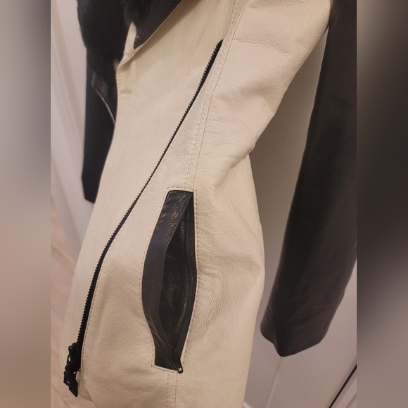 Danier Genuine Leather and Rabbit Fur Coat - Picture 6 of 8